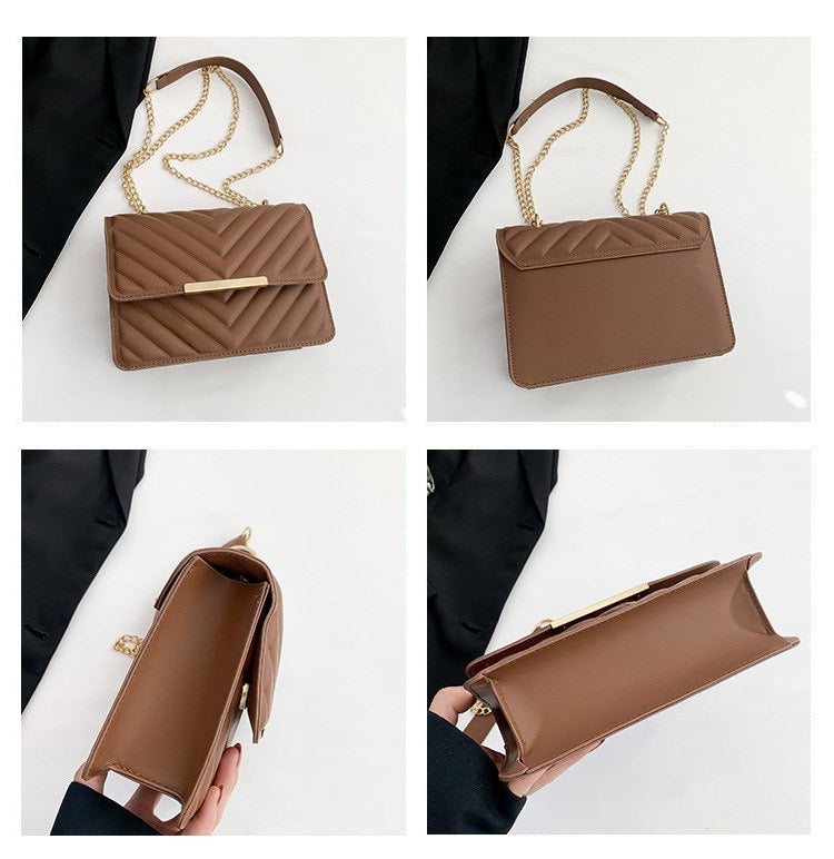 Quilted Chain Crossbody Bag