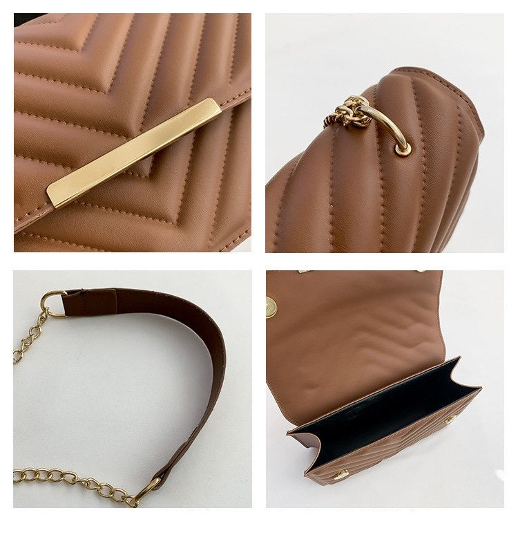 Quilted Chain Crossbody Bag
