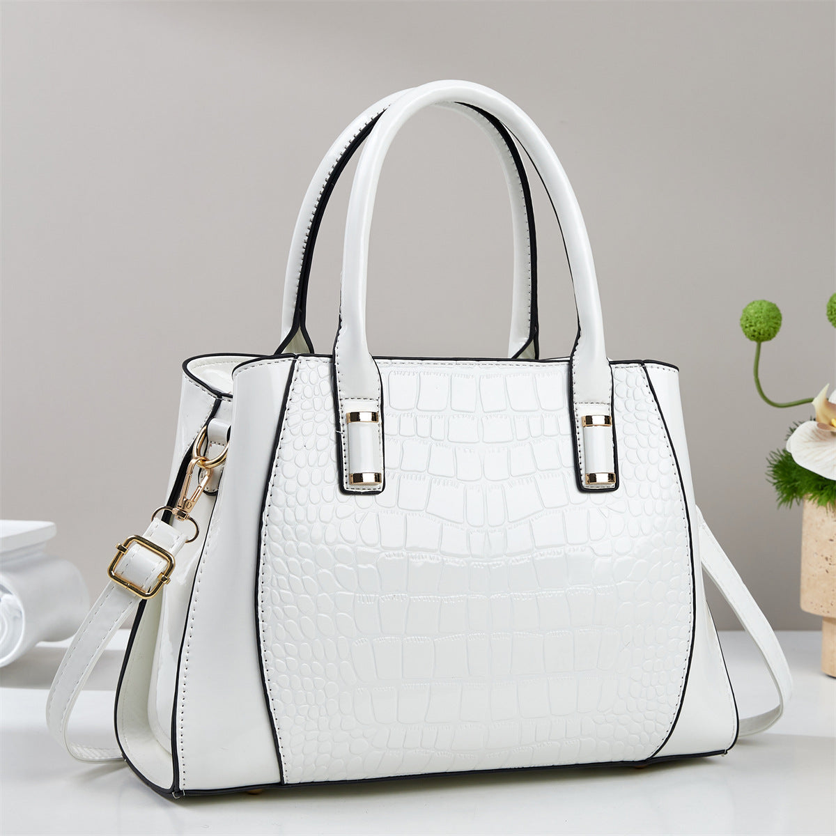 Luxe Croc Texture Bag