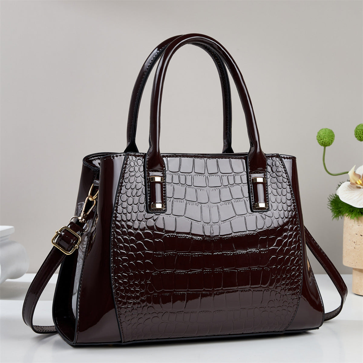 Luxe Croc Texture Bag