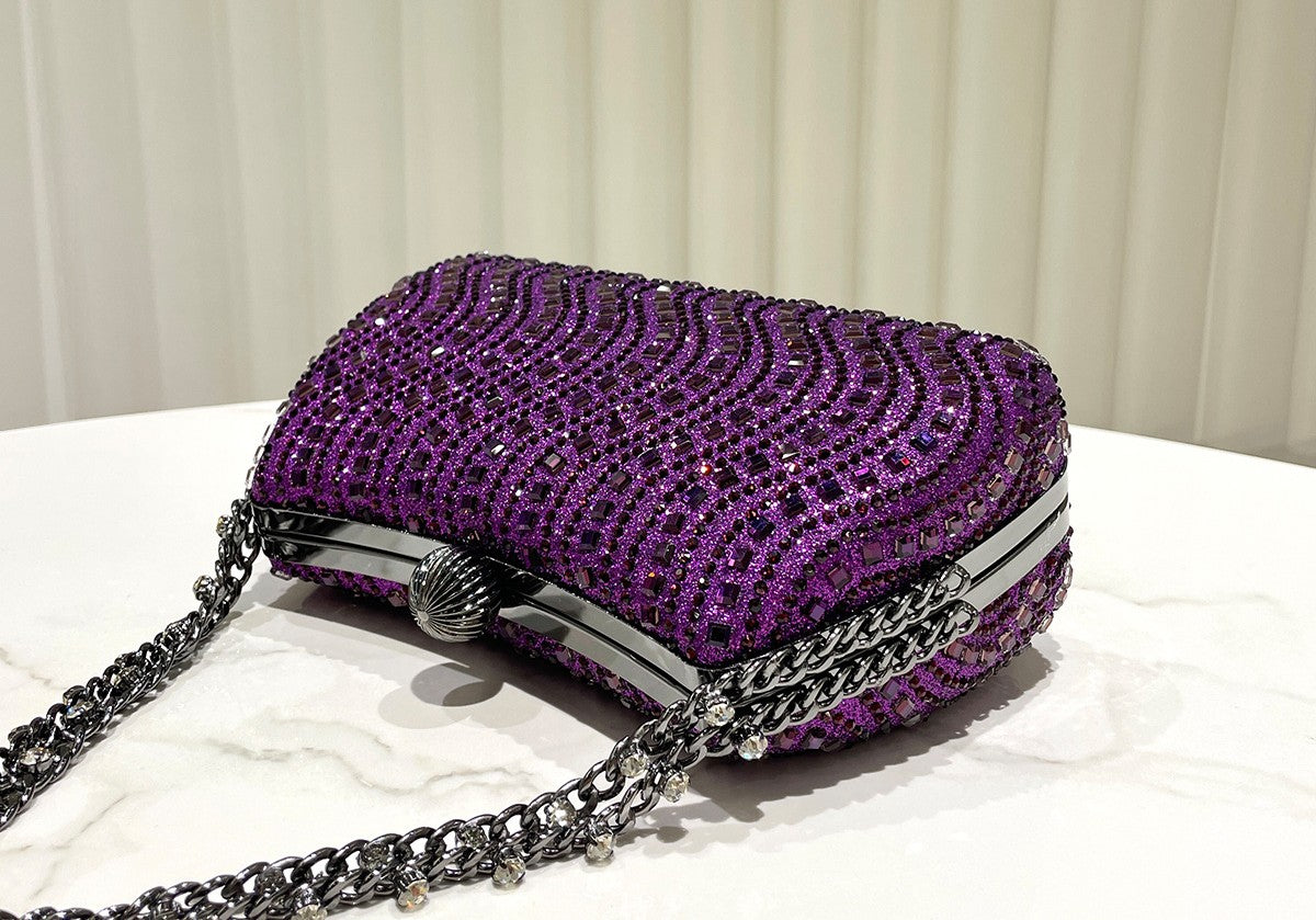 Luxe Crystal Chain Evening Clutch