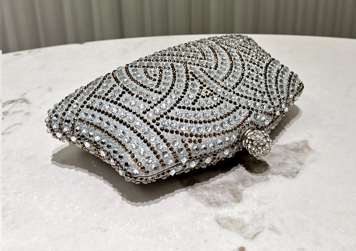 Luxe Rhinestone Evening Clutch Bag