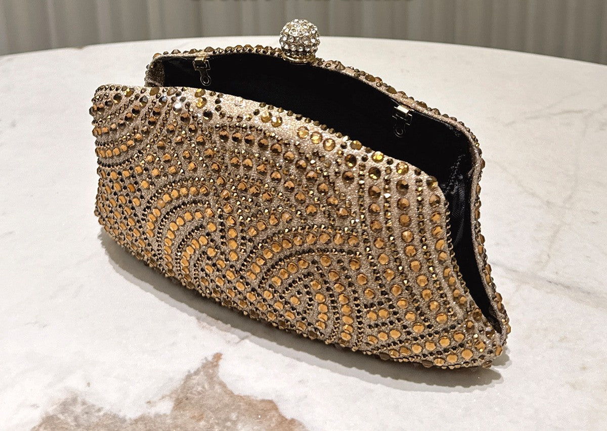 Luxe Rhinestone Evening Clutch Bag