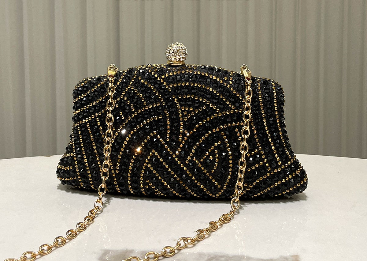 Luxe Rhinestone Evening Clutch Bag