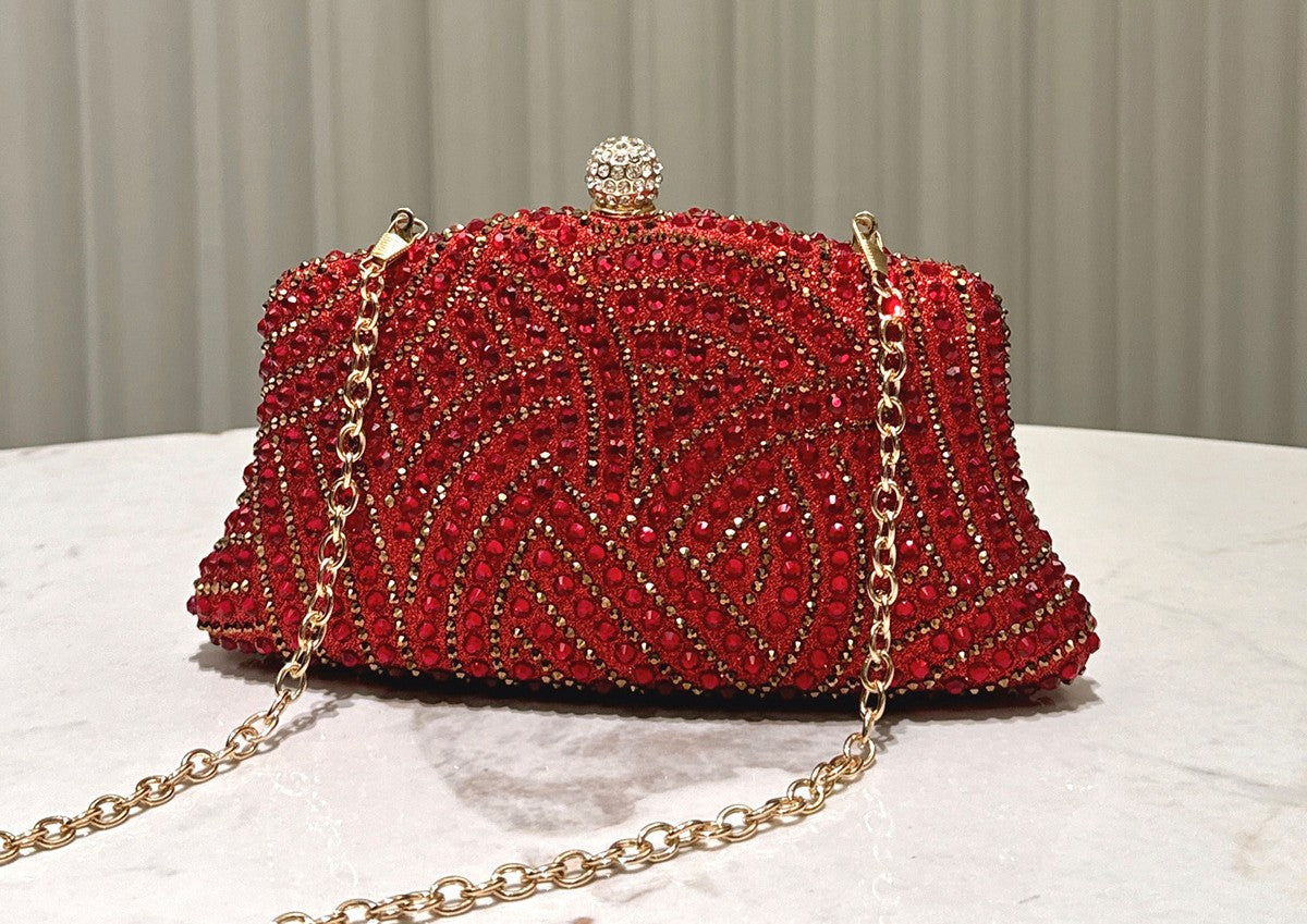 Luxe Rhinestone Evening Clutch Bag