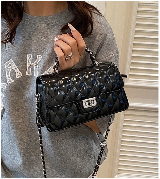 Quilted Chain Crossbody Handbag for Women