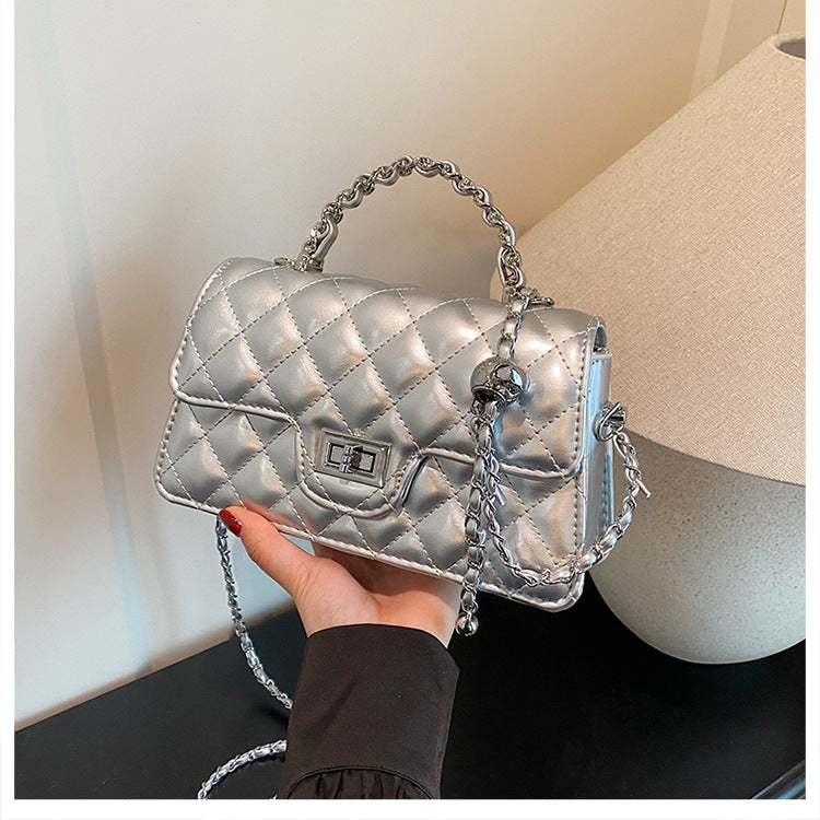 Quilted Chain Crossbody Handbag for Women
