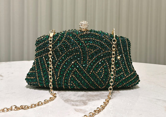 Luxe Rhinestone Evening Clutch Bag