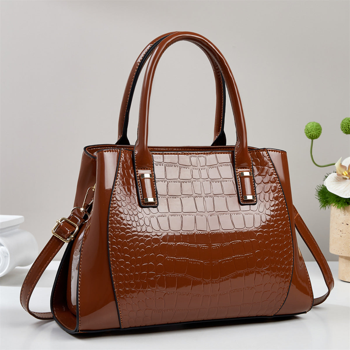 Luxe Croc Texture Bag