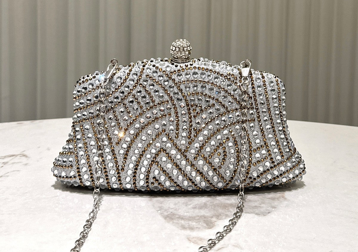 Luxe Rhinestone Evening Clutch Bag