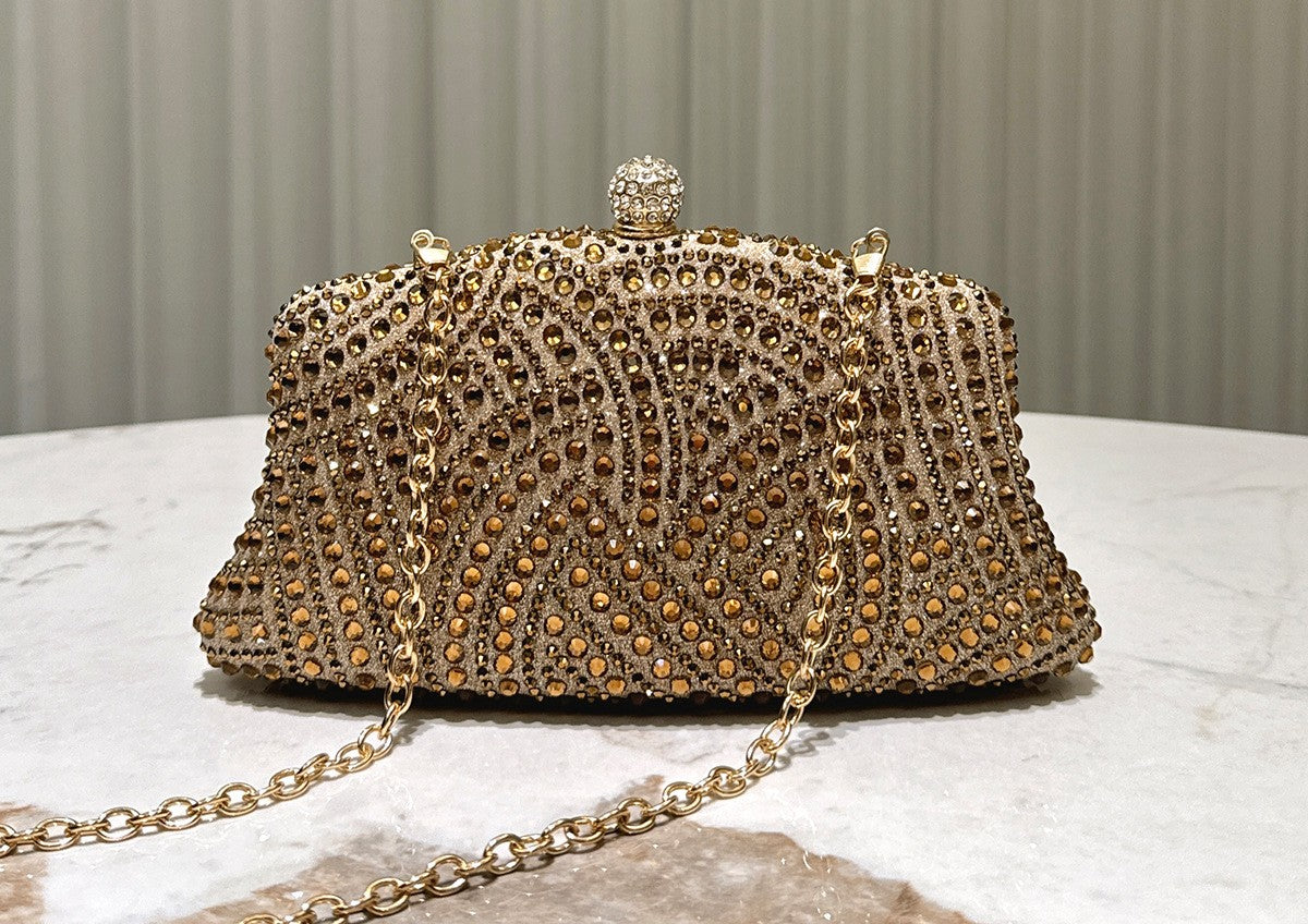 Luxe Rhinestone Evening Clutch Bag