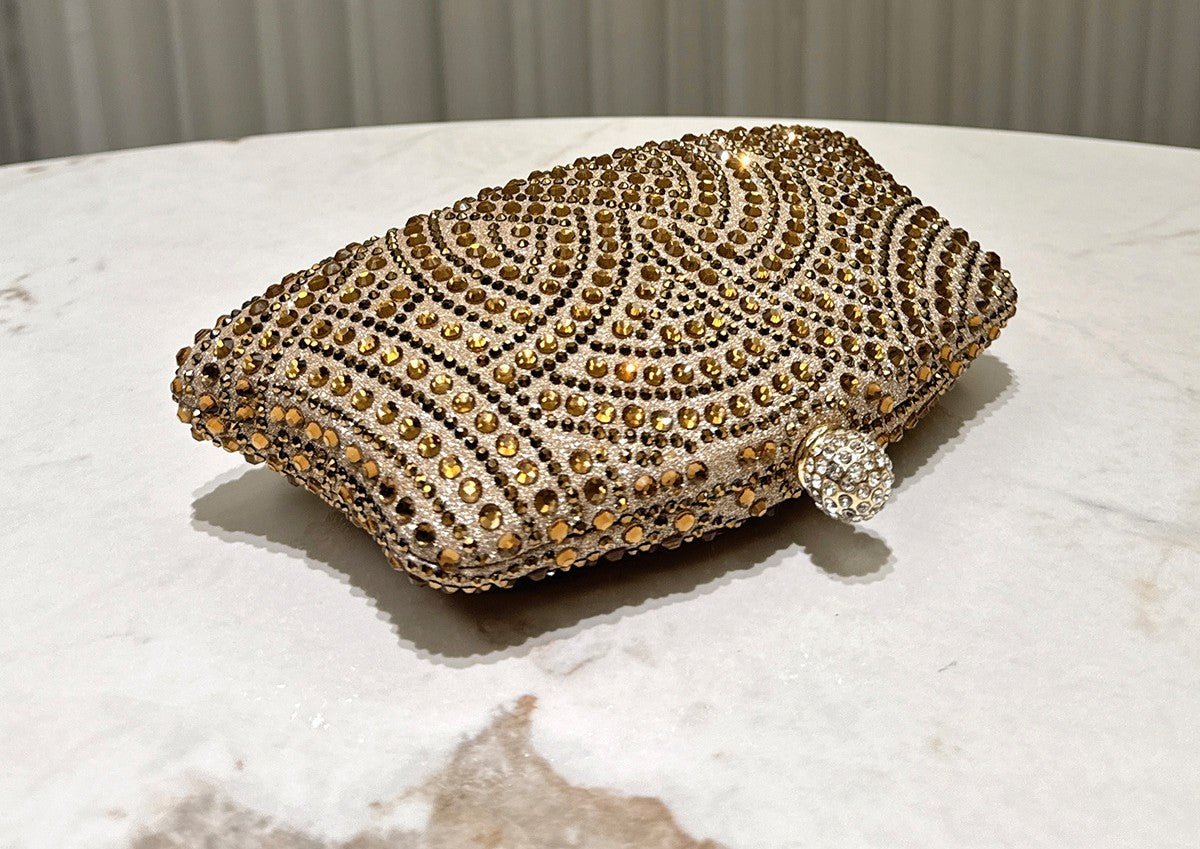 Luxe Rhinestone Evening Clutch Bag