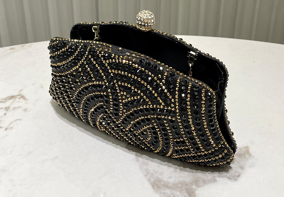 Luxe Rhinestone Evening Clutch Bag