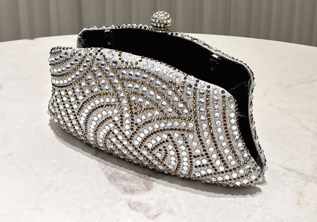 Luxe Rhinestone Evening Clutch Bag