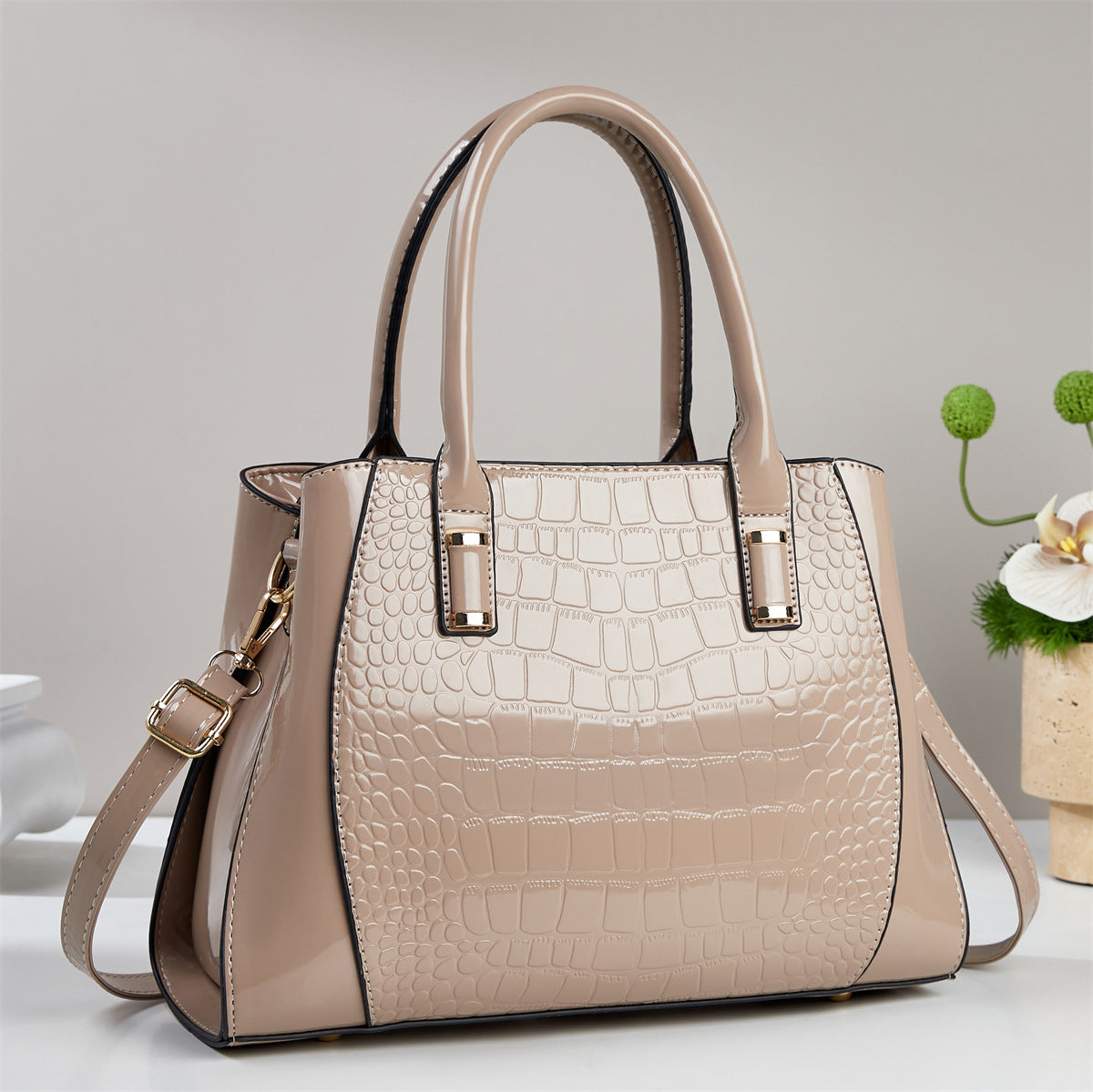 Luxe Croc Texture Bag