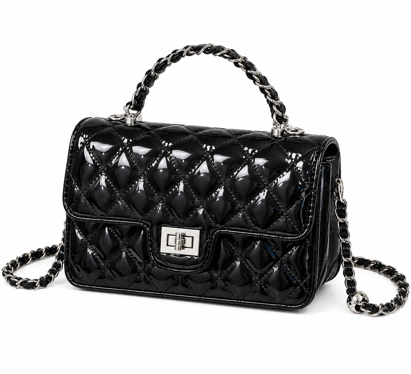 Quilted Chain Crossbody Handbag for Women